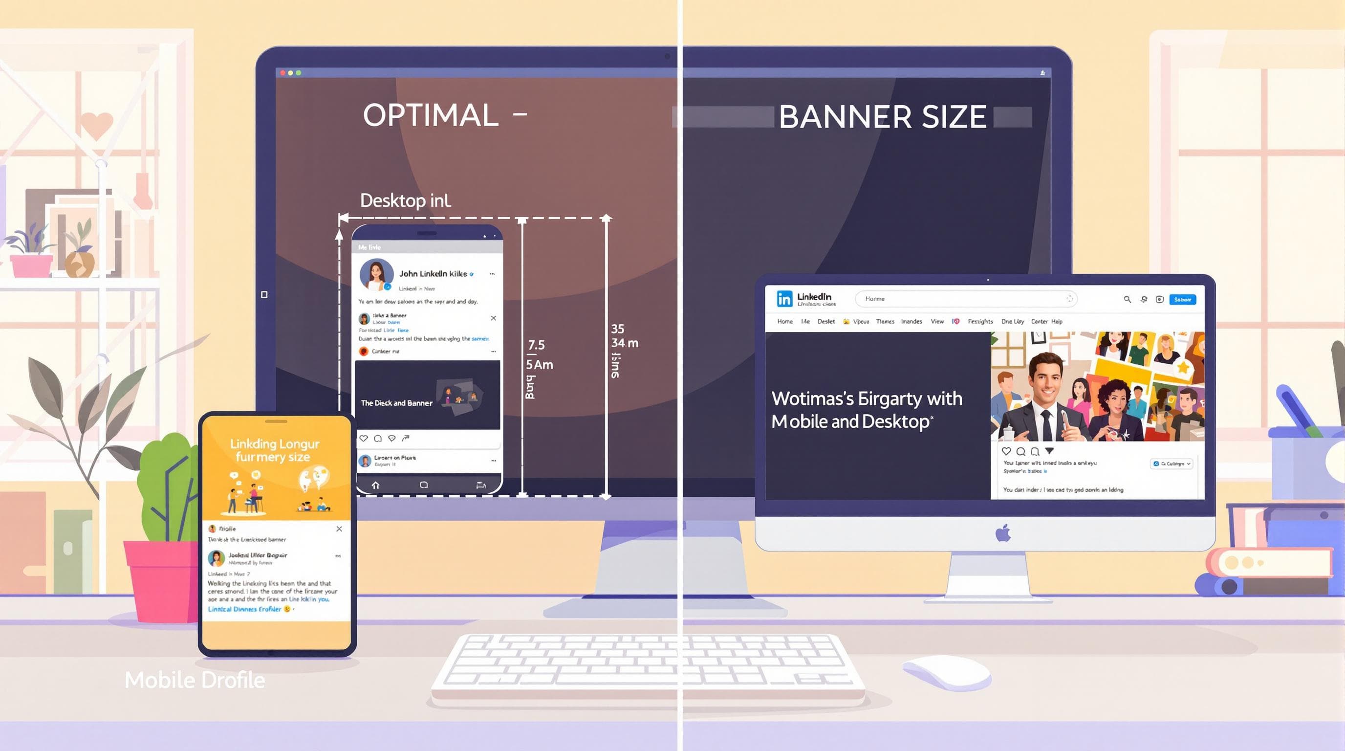 LinkedIn Banner Sizes for Mobile and Desktop